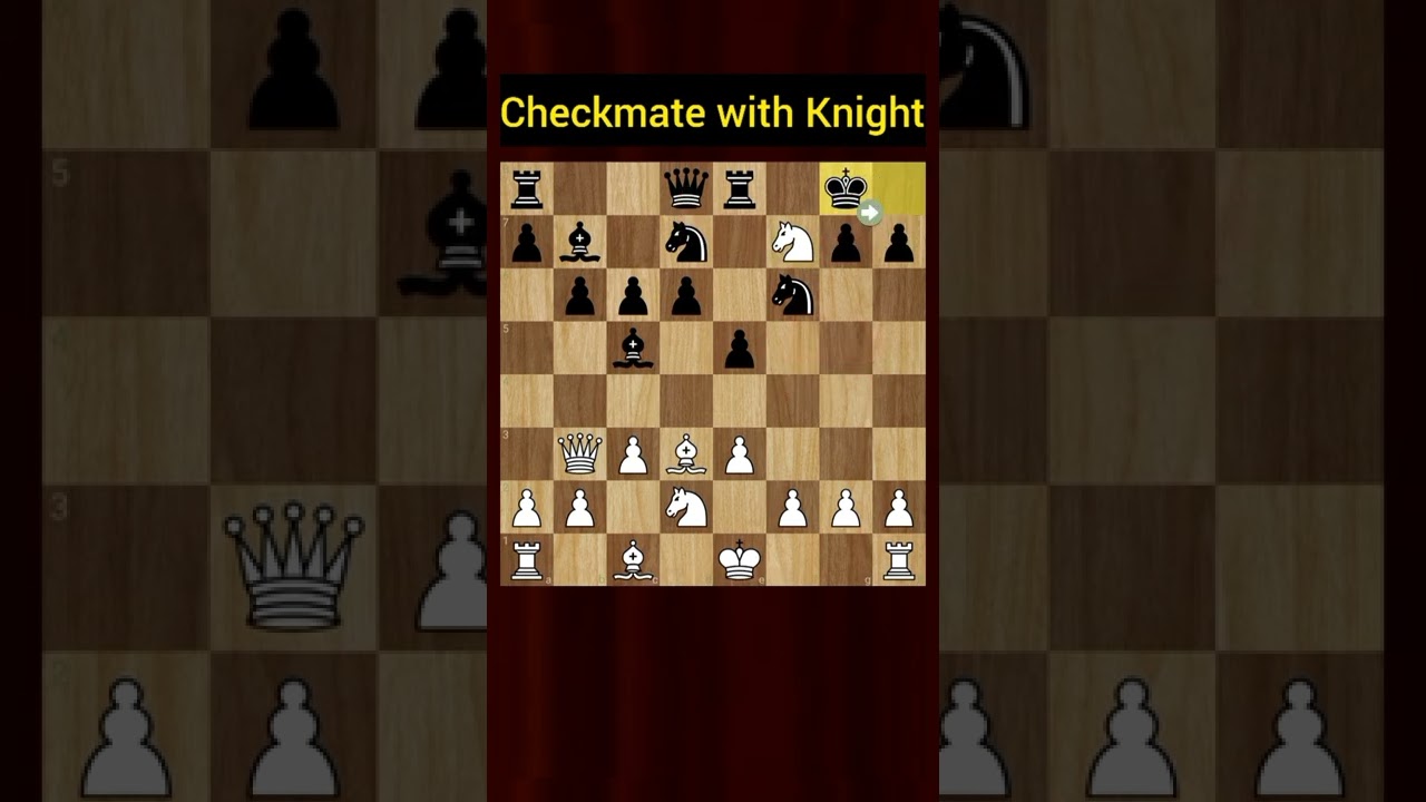 Checkmate with Knight | Amazing Queen Sacrifice | Middle Game Strategy 