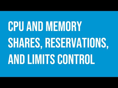VMware's CPU and memory Shares, Reservations, and Limits resources control.
