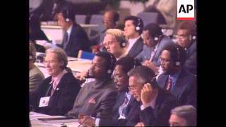 Denmark - Delegates Hear Mitterrand, Kohl, Li Peng
