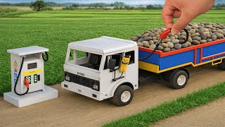 Diy Mini Truck Builds Strong Cement Bridge Creative Engineering Construction Project