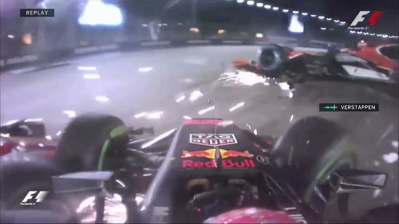 Leaked Radio Max Verstappen Angry At Ferrari & All Other Drivers After Crash Singapore Grand Prix F1