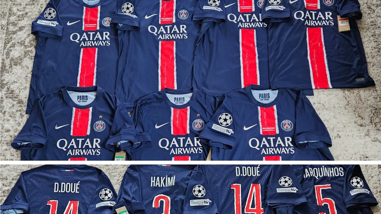 PSG champions League final jersey haul plus champions of Europe #25
