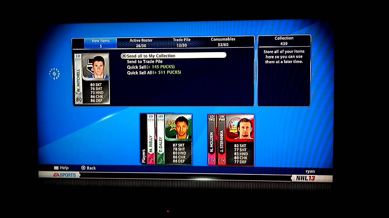 NHL 13 Hut Luck Of The Puck (Pack Opening)