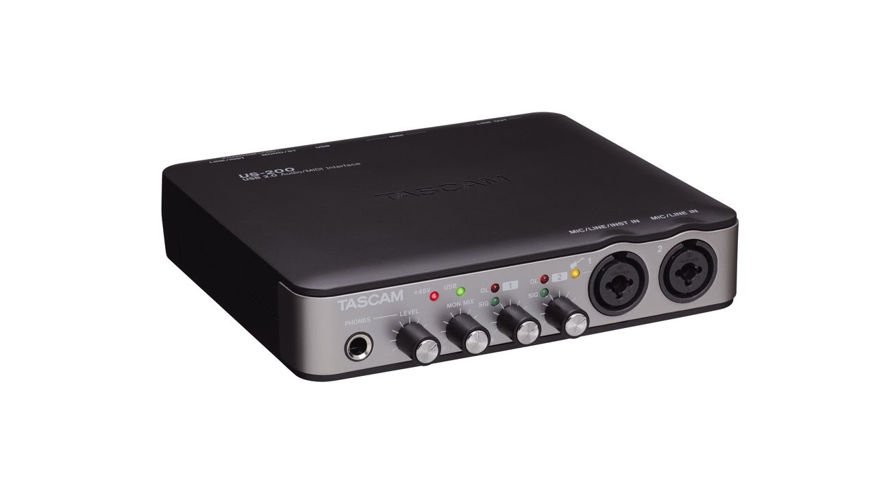 Midi Computer Recording Interface | Tascam US-200 - YouTube