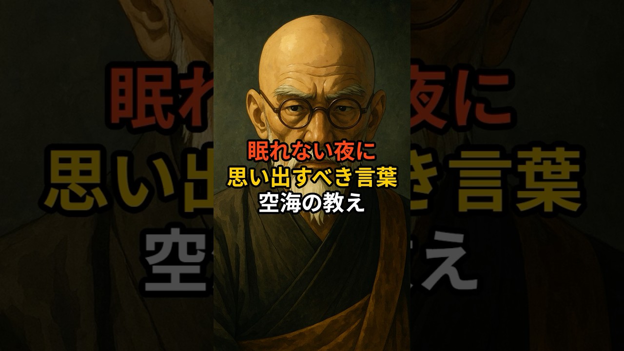 【空海の教え】眠れない夜に思い出すべき言葉 #shorts #自己啓発 #名言 #習慣 #心の哲学