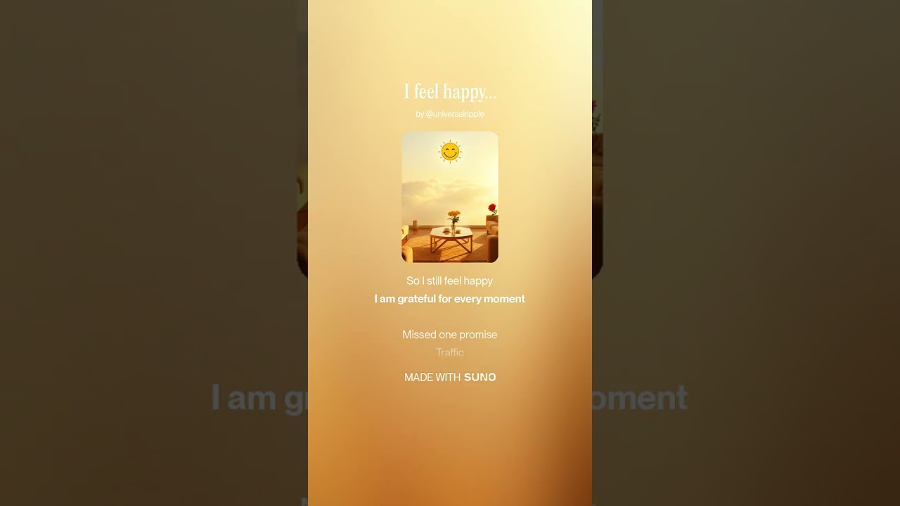 I feel happy. 😊 Let it loop. Let it prime you for miracles. 