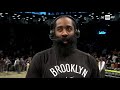 James Harden (18 Pts) reacts to Brooklyn Nets beat Detroit Piston 117-91