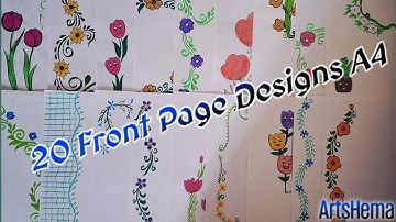 20 Front Page Designs A4|project work border designs |@ArtsHema 