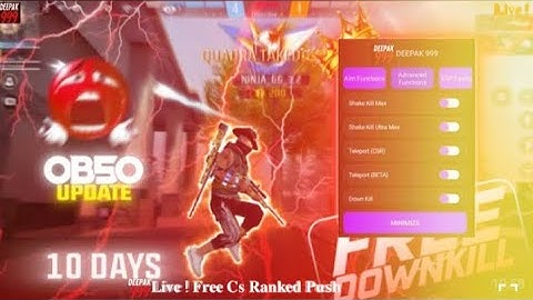 Antiban FF Panel 🔥 Free Fire injector 🔥 ob50 FF Hack 😈 FF Panel Hack Mobile  । cheats FF live