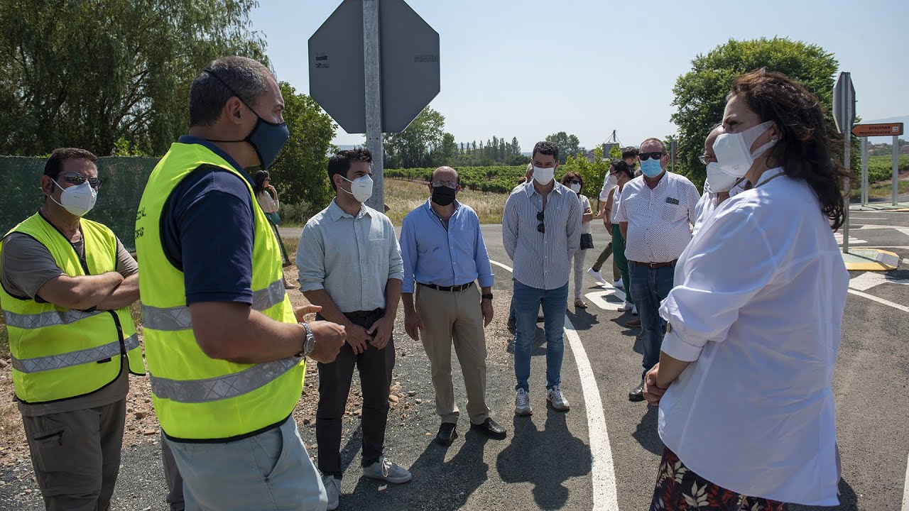 Visita al final de la obra de acondicionamiento de la carretera LR-509, entre Uruñuela y Somalo