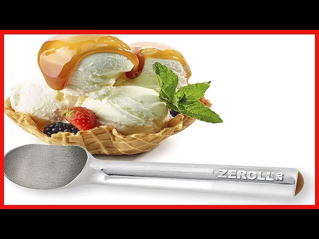 Zeroll Original 2 oz Ice Cream Scoop, Size 20, in Aluminum Alloy with Gold  End Cap (1020)