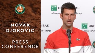 Novak Djokovic Press Conference after Semifinal I Roland-Garros 2021