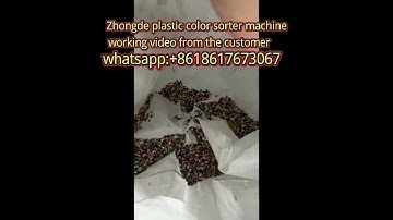 Zhongde plastic Color Sorter working video from the customer#sortingmachine #colorsorter #separation