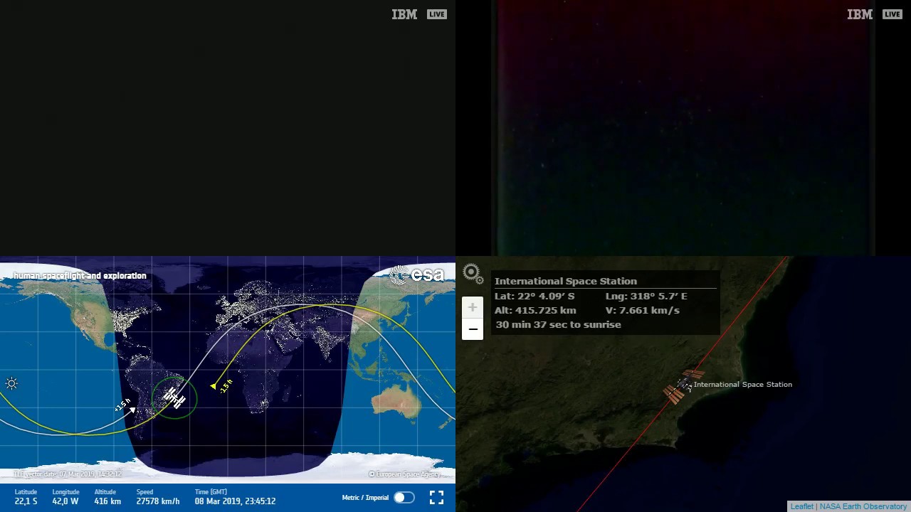 Radiation Over South America - NASA/ESA ISS LIVE Space Station With Map - 542 - 2019-03-08