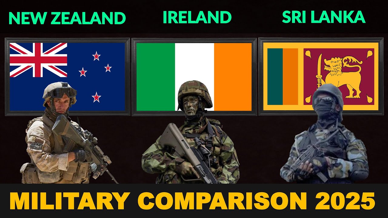 New Zealand vs Ireland vs Sri Lanka Military Power Comparison 2025