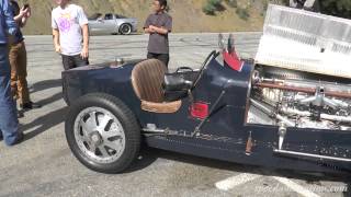 Jay Leno and his Bugatti Type 35 on Mulholland
