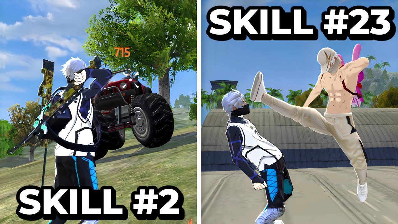 I Learned 24 Free Fire CRAZY SKILLS in 24 Hours!