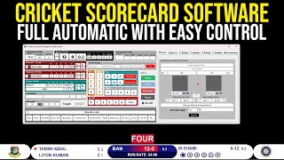 Cricket Scorecard Overlay Software for Live Stream Cricket Match! Scoreboard Overlay Software! screenshot 5
