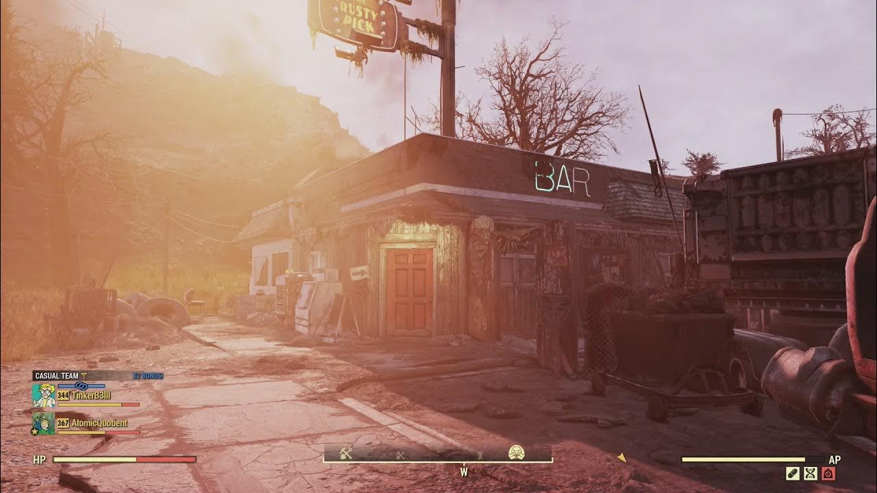 Fallout 76 - Possum - Play any musical instrument at The Rusty Pick
