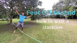 Beginner Slackline Tutorial - How to walk a slackline