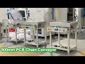 SMT handling machine 0.8m PCB Chain conveyor PCB inspection conveyor PCB belt conveyor with cover