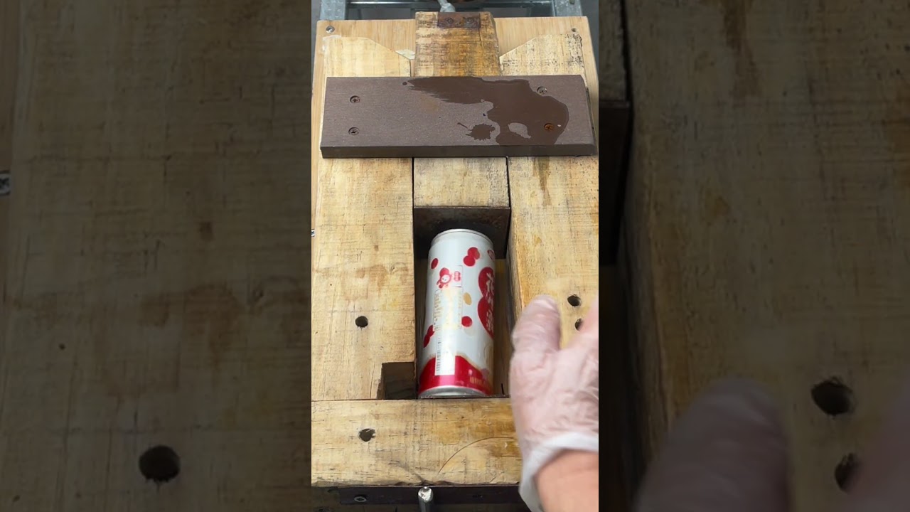 Listen! The Cans Are Begging for Mercy! satisfying# crushing# machine# DIY# can