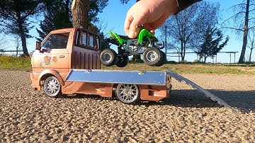 Mod Wpl  Rc Truck Trailer With Open Sides Tuning Racing My Project Drift Car Carry Cars Van 1/10