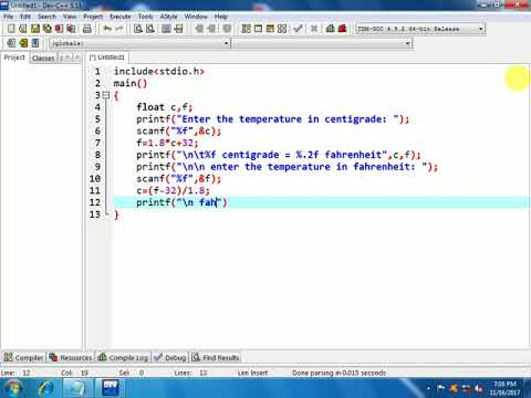 C program that inputs temperature and convert Centigrade to fahrenheit and vice virsa__for begginers