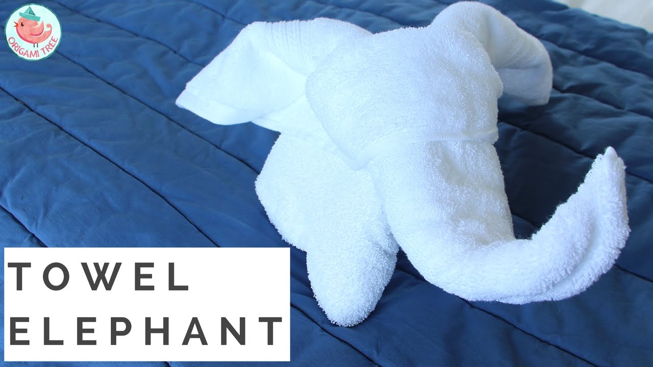 How to Fold A Towel Animal Elephant Towel Folding in Resort, Hotel, Bed & Guest Room, Home