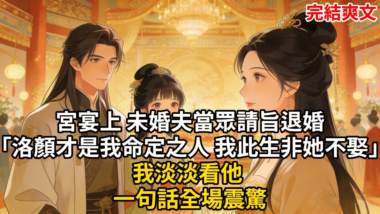 宮宴上 未婚夫當眾請旨退婚「洛顏才是我命定之人 我此生非她不娶」我淡淡看他 一句話全場震驚#古言 #小説 #古風 #愛情 #情感故事 #爽文 #完結