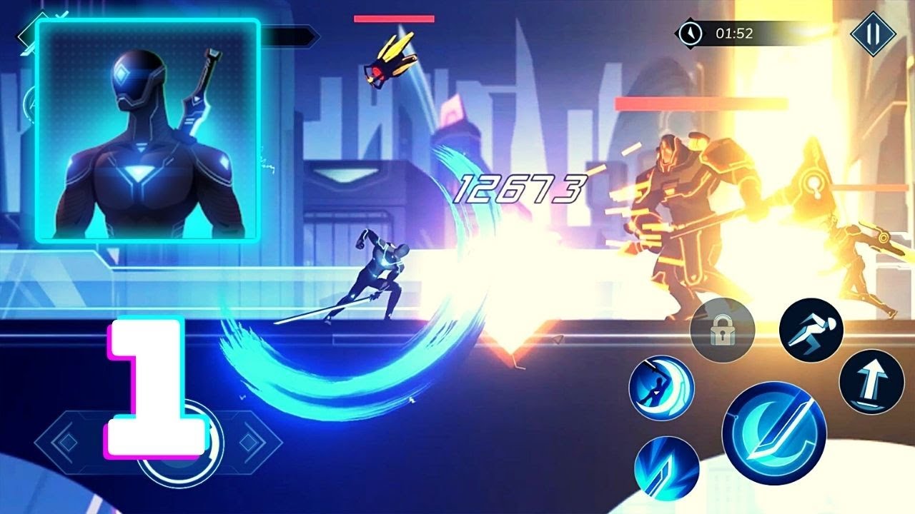 Overdrive II: Epic Battle - Shadow Cyberpunk City - Gameplay Walkthrough Part 1 (iOS, Android)