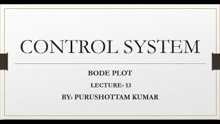 Famous Bode Plot Control System Lec 13 Profile