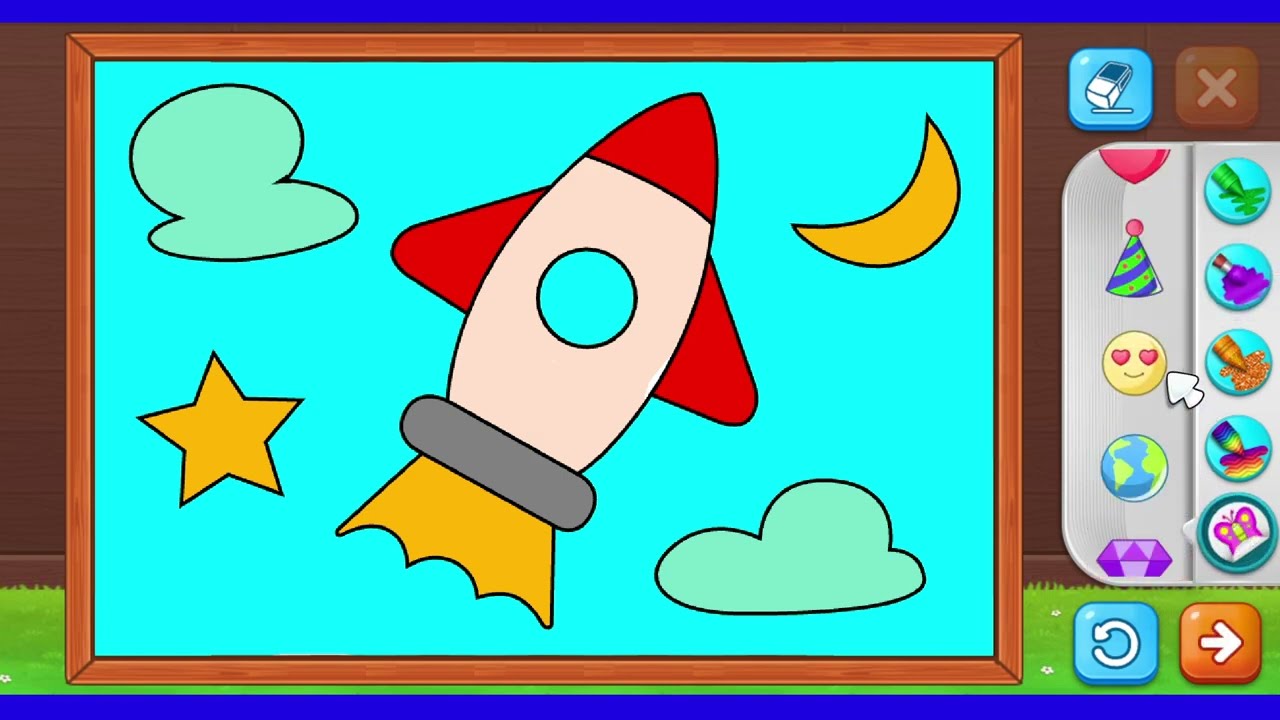 Kids' Rocket Adventure - Color Your Own Cosmic Journey! Interstellar Coloring! ColorCraze Kids