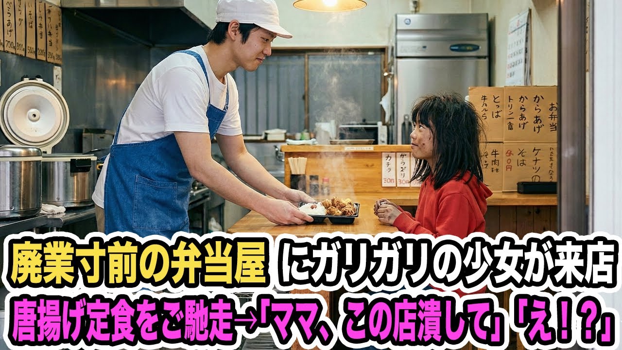 廃業寸前の弁当屋にガリガリの少女が来店→店主「お腹いっぱい食べていきな」自慢の唐揚げ弁当を振る舞った結果【感動する話】