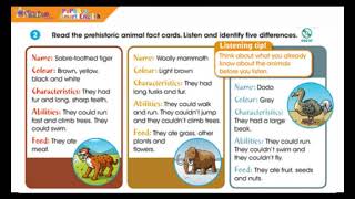 Unit 3 - Lesson 5: 2. Read the prehistoric animal fact cards | GIVE ME FIVE - LEVEL 4