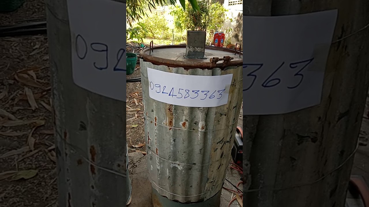 สอนวิธีการหุ้มสังกะสีเตาเผาถ่านซุปเปอร์ซัน ขนาด 200 ลิตร คลิป 2 รับผลิตเตาเผาถ่าน โทร 092-4583363