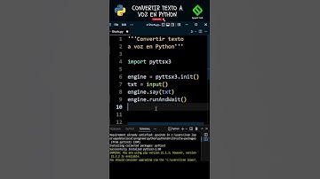 CONVERTIR TEXTO A VOZ EN PYTHON  🚀 FÁCIL Y RÁPIDO! #shorts #python #youtubeshorts