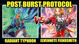 Radiant Typhoon vs Elvennote Fiendsmith Branded Post Burst Protocol Replay Analysis