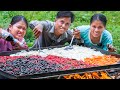 Cooking Spicy Hydrophilidae Recipe - Fried Water Water Scavenger Beetle with Chill in Village