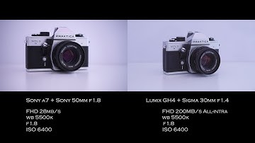 Sony a7 vs Lumix GH4 low light test