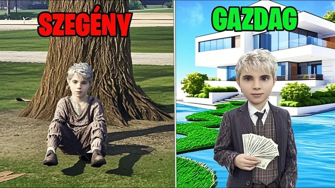 100 Nap Alatt Szegényből Gazdag Gyerek Lettem A GTA5 ben!