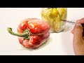 Watercolor Vegetable | Bell Peppers