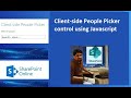 SharePoint online-client side People Picker using JavaScript