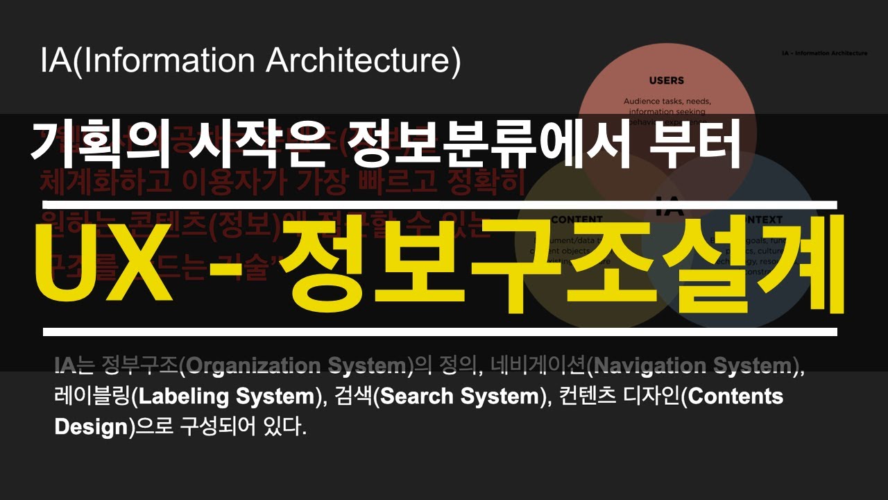 UX - 정보구조설계 (Information Architecture)