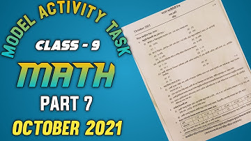 Class 9 Math (গণিত) Model Activity Task || Model Activity Task Part 7 October || Full Solve #wbbse