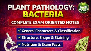 Plant Pathology: Bacteria 🌾 |Exam  Notes | Classification, Structure &amp; Nutrition | IBPS AFO | ICAR