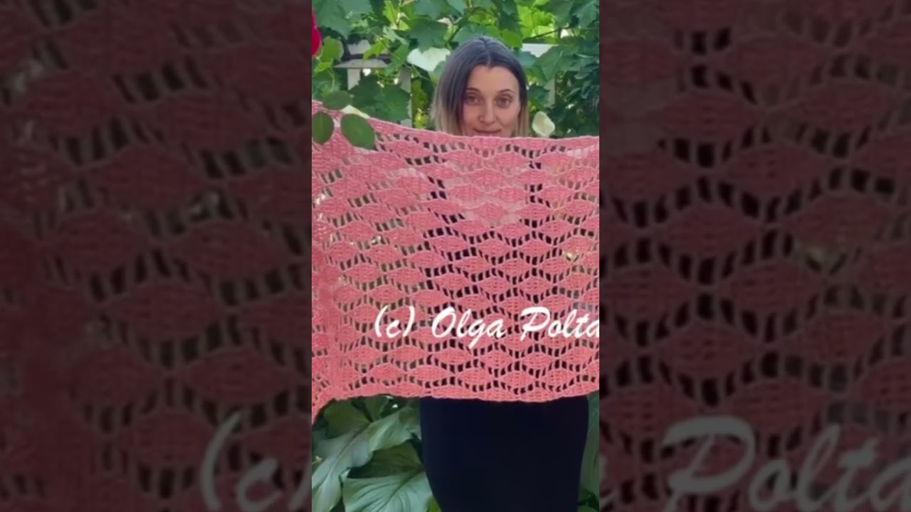 Crochet lacy shawl, see full tutorial on my channel 
