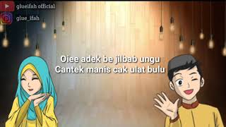 'ADEK JILBAB UNGU' Lirik lagu_versi Animasi