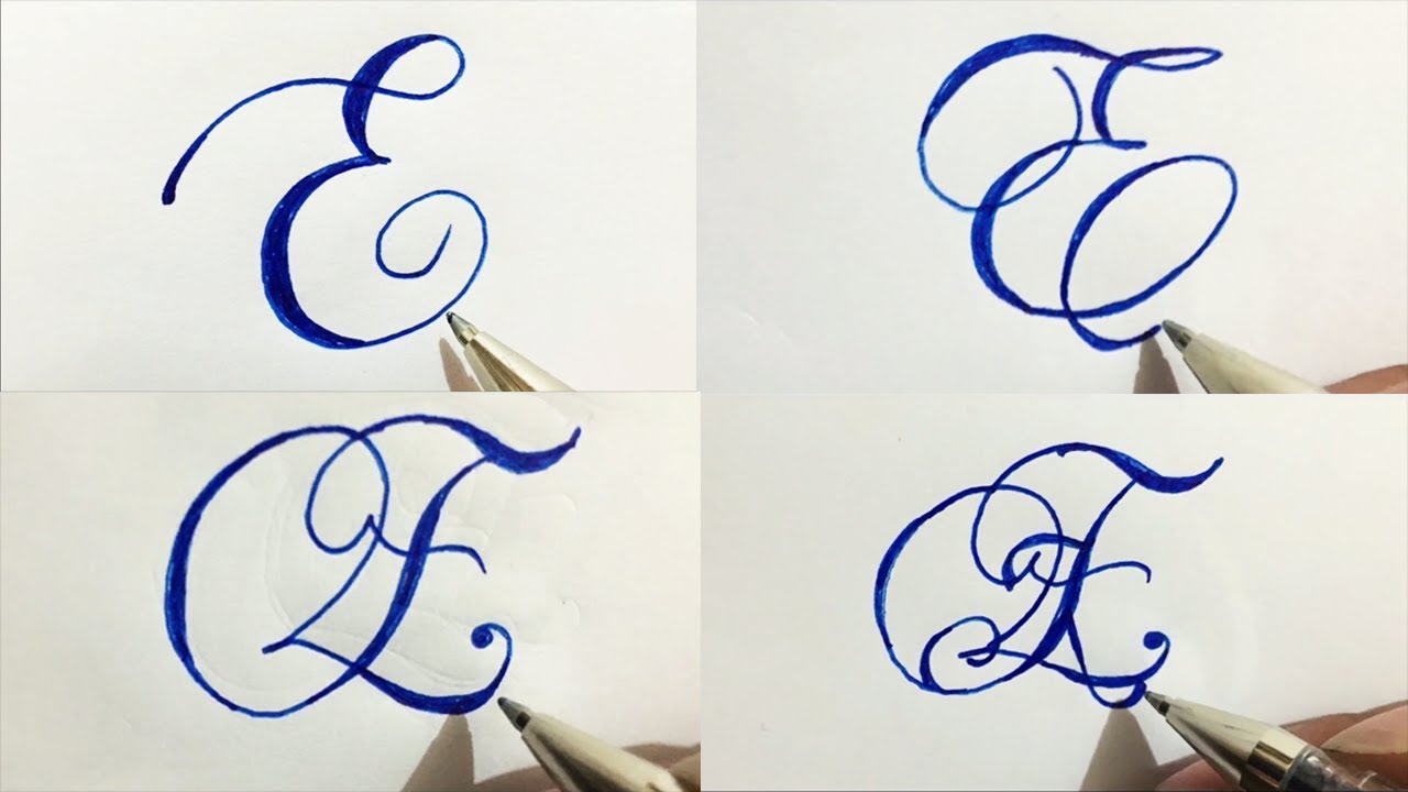 Letter E in calligraphy stylish alphabets calligraphy alphabets