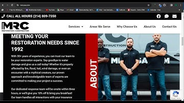 Website Analysis Video for MRC Restoration Construction